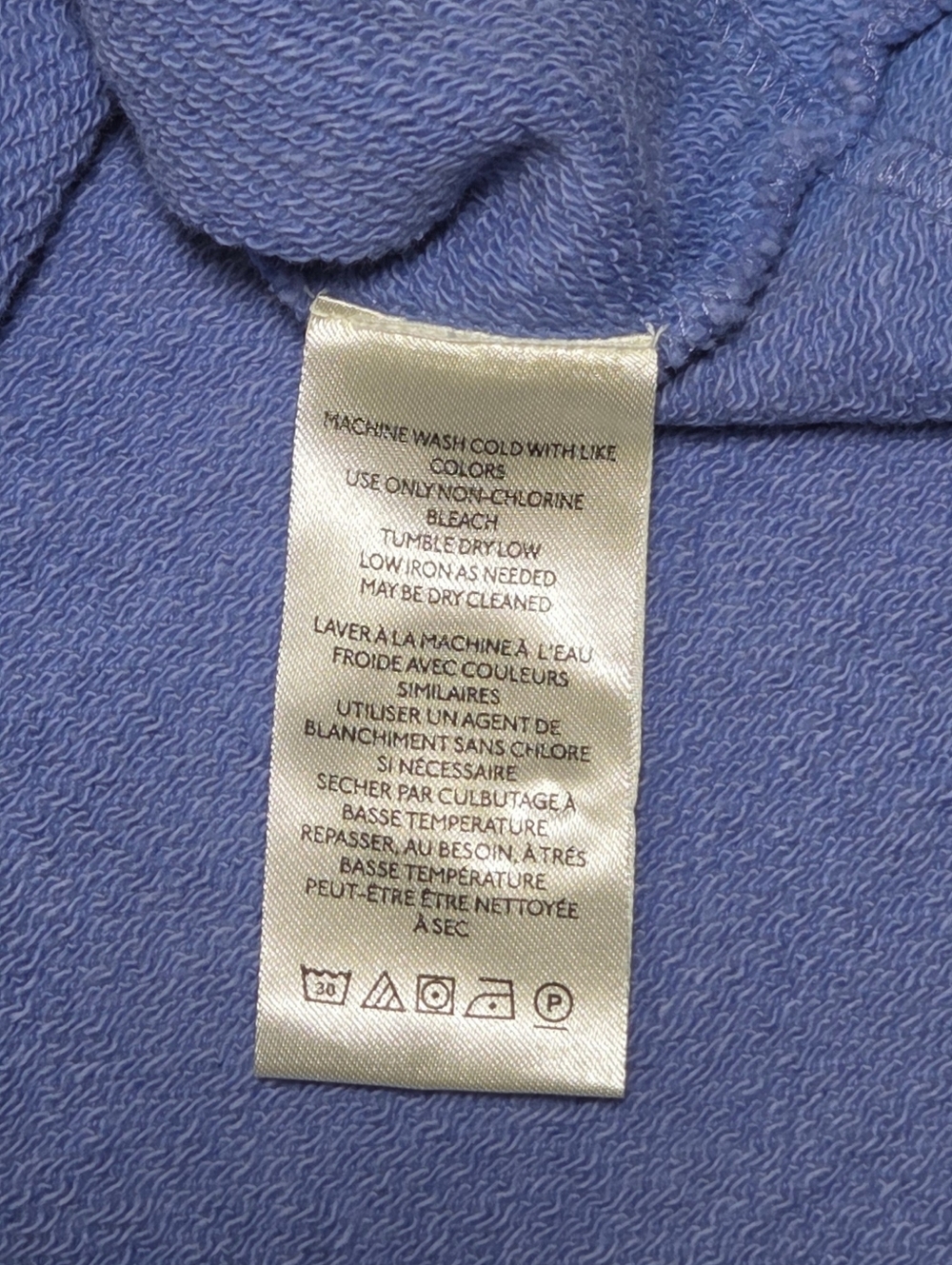 Free People Blair Sweatshirt Blue Varsity Polo Oversized Tunic XS NWT - Picture 9 of 14